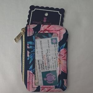 Simply Southern Floral ID Holder - Pink and Blue